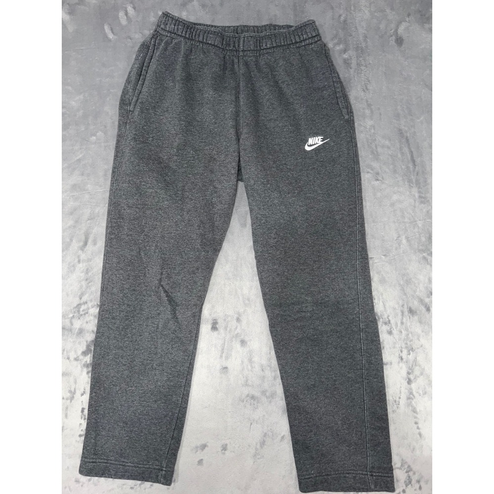 Nike Sportswear Club Fleece Sweatpants Charcoal Grey Mens Small Straight Leg
